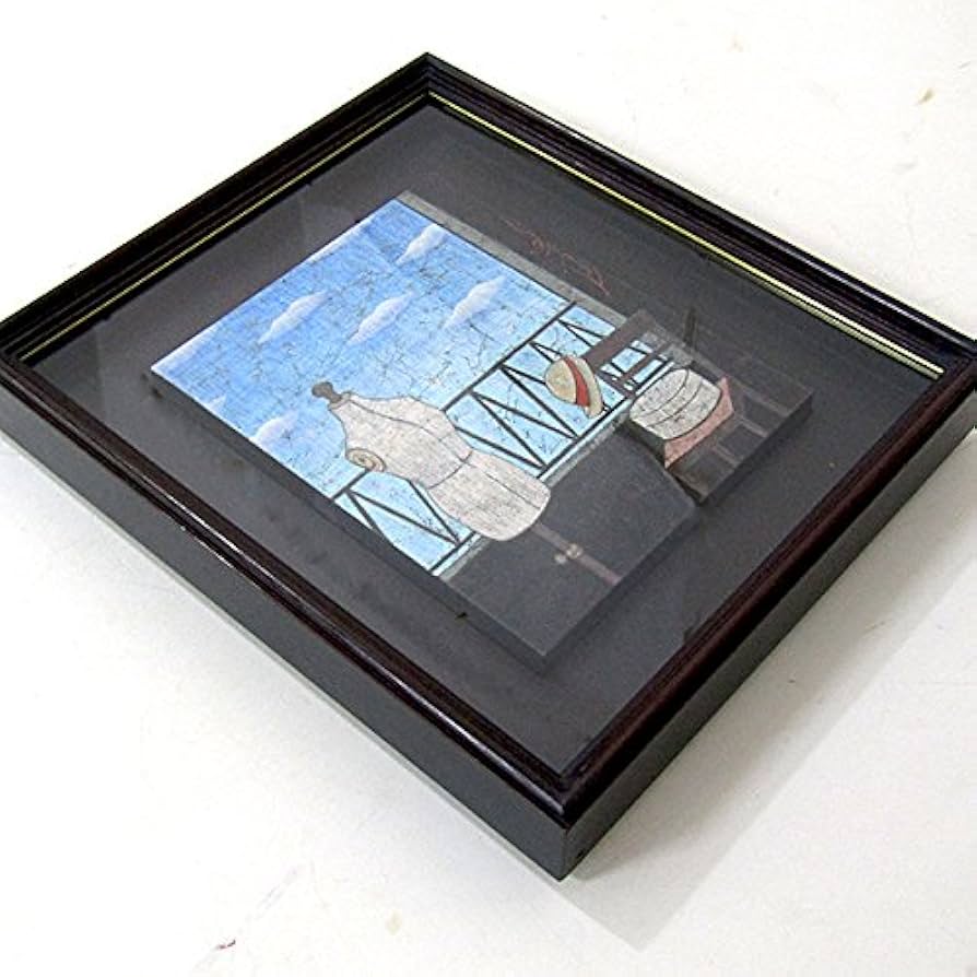 Amazon.co.jp: 中本智絵『トルソーがある室内(F3号)』日本画 風景画